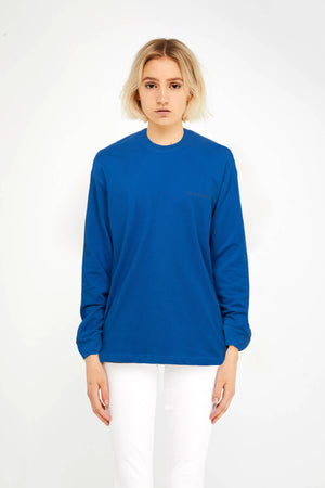 Privé Alliance Women's Tonal Long Sleeve Shirt BLUE