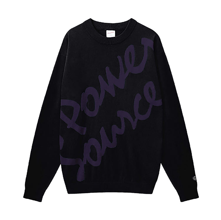 Power Source Knitted Sweater - BLACK