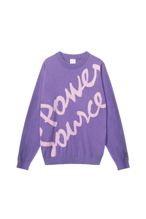Power Source Knitted Sweater - PURPLE